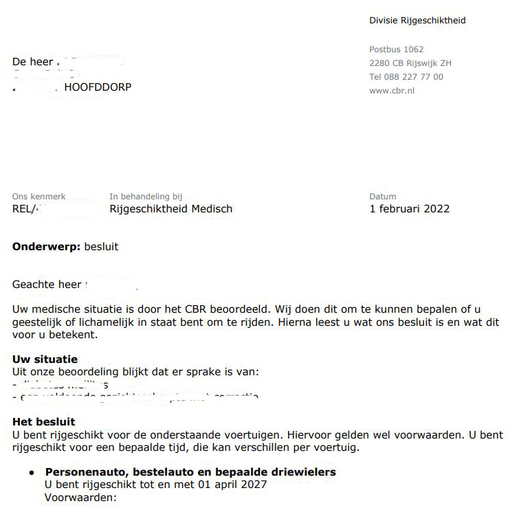 CBR rijvaardigheid
